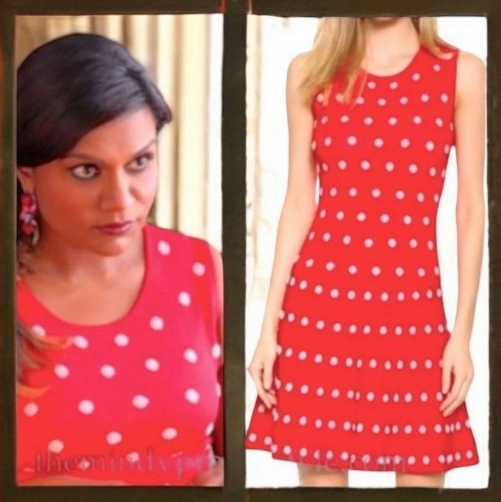 BCBGMaxAzria Red Polka Dot Mini Dress